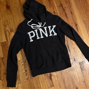 Victoria's Secret PINK Black Hoodie with White Accents